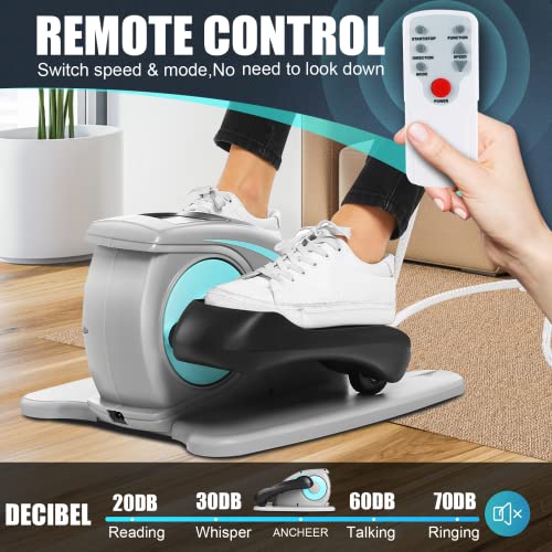 Under Desk Elliptical Machine, Quiet Pedal Exerciser, Smart LCD Display, Remote Control X30138