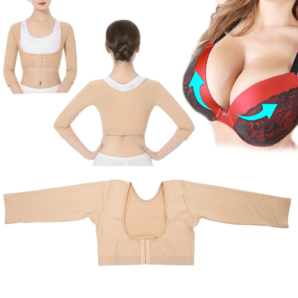Women Posture Shaper Upper Arm Shaper Shapewear Compression Sleeves Posture Corrector Slimming Upper Sleeves Body Shaper Back Support Vest F424094