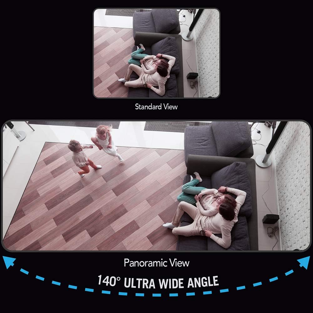 1080p Panoramic Wi-Fi IP Camera with 140° Wide Angle View and 2-Way Audio B11017