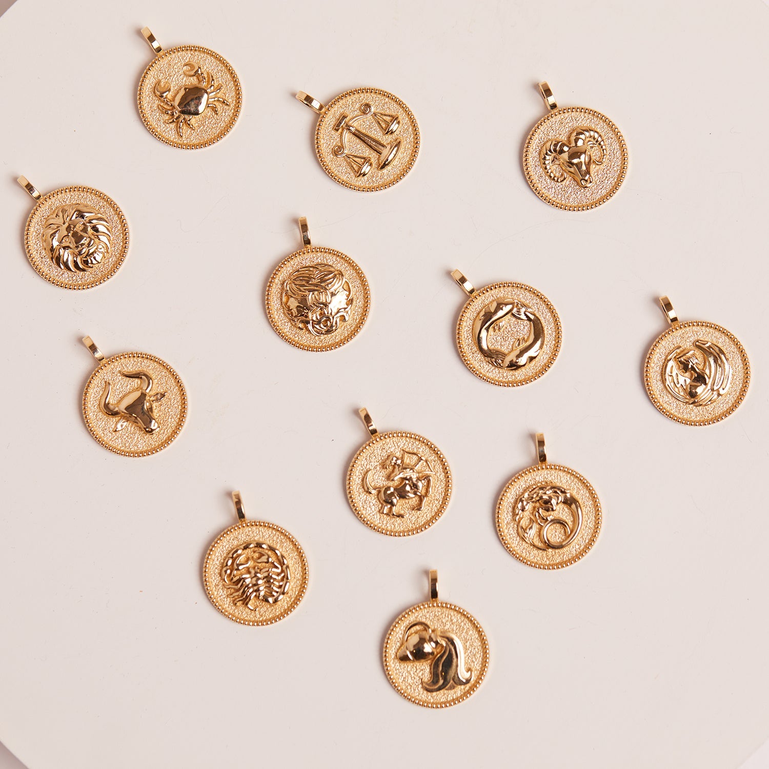 Zodiac Coin Medallion Charm B174029