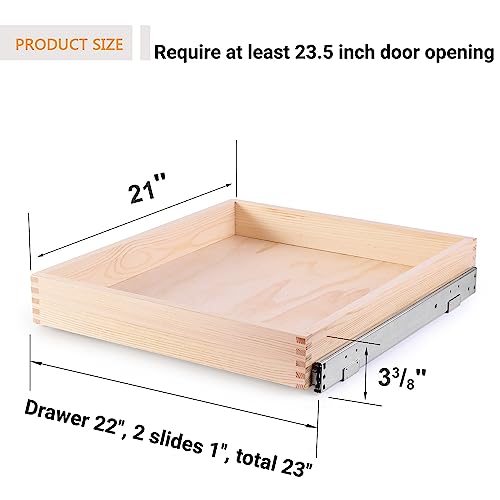 17”W x 21”D Soft Close Wood Drawer Storage Organizer S4832