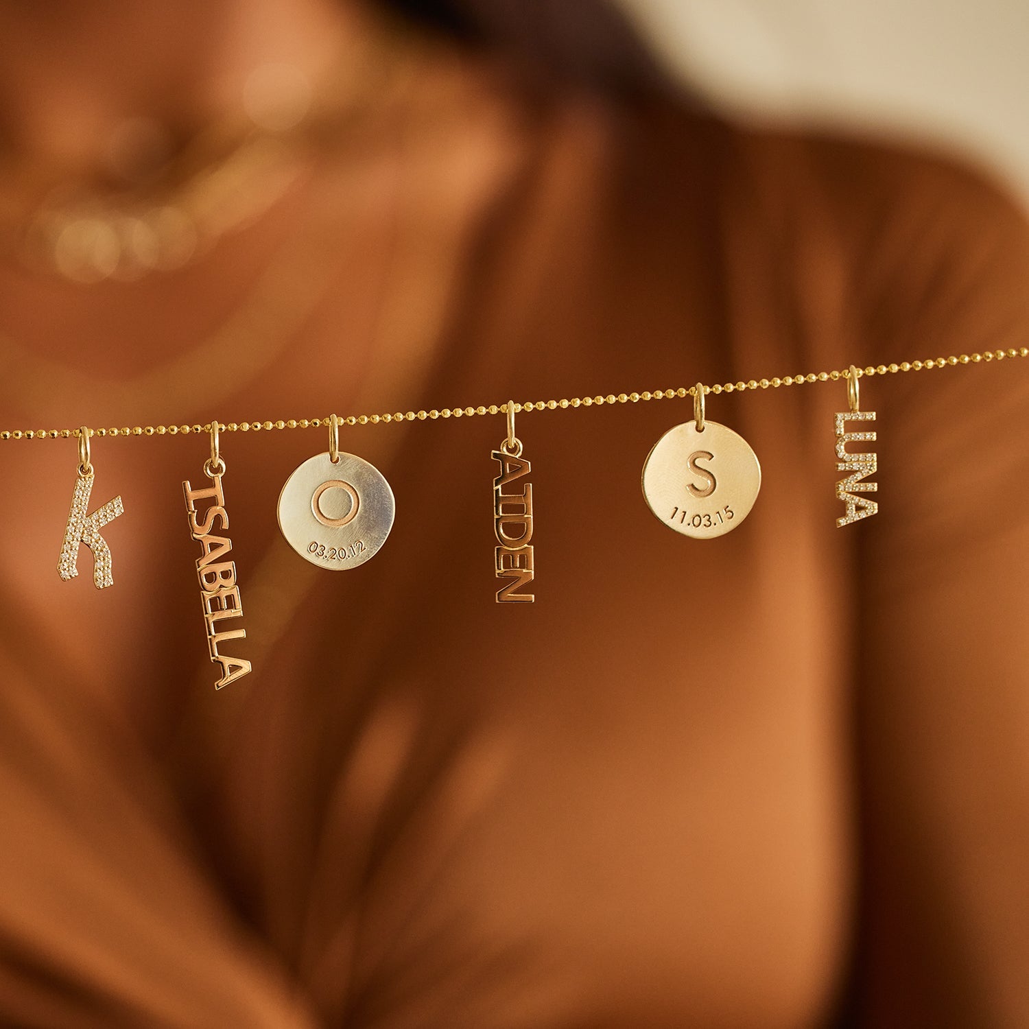 Engravable Initial & Date Charm K176074