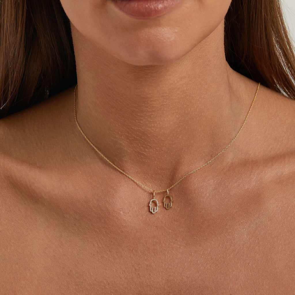 Petite Hamsa Diamond Charm Q349