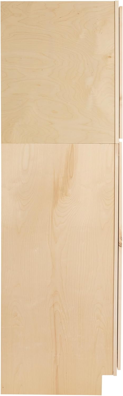 Raw Maple 24" D x 18" W x 96" H Plywood Base Kitchen Cabinet X79922