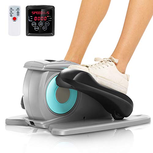 Under Desk Elliptical Machine, Quiet Pedal Exerciser, Smart LCD Display, Remote Control X30138