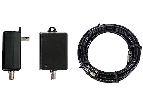 TV Antenna Distribution Amplifier with 4 Outputs, Black F1677