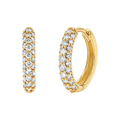 Three Row Diamond Huggies I243855