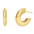 Crescent Dome Hoop Earrings Q286139