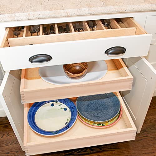 17”W x 21”D Soft Close Wood Drawer Storage Organizer S4832