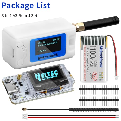 ESP32 LoRa V3 Development Board with 1100mAh Battery and N30 Protect Case Set Y75186