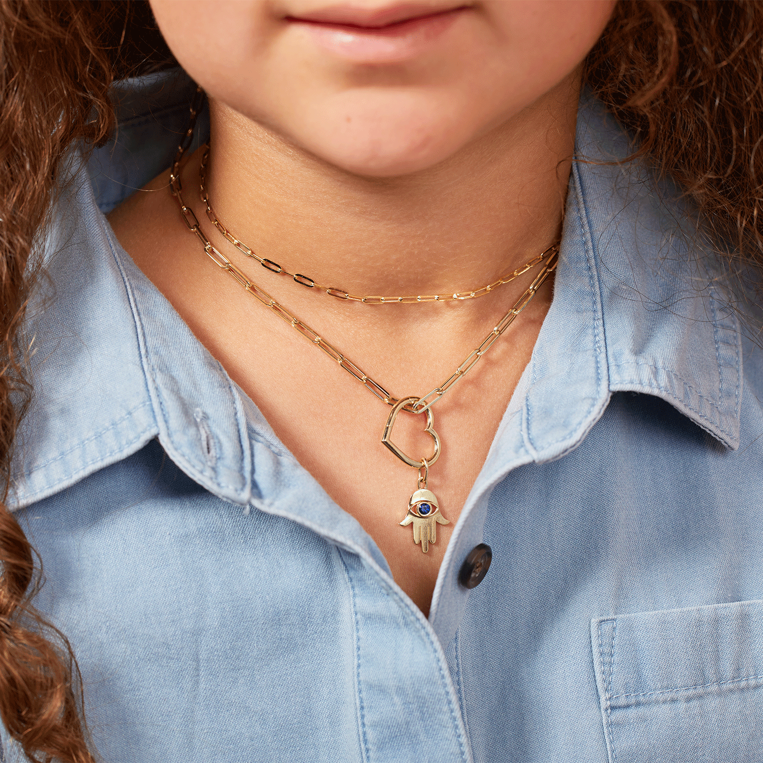 Kids Hamsa Eye Charm V881