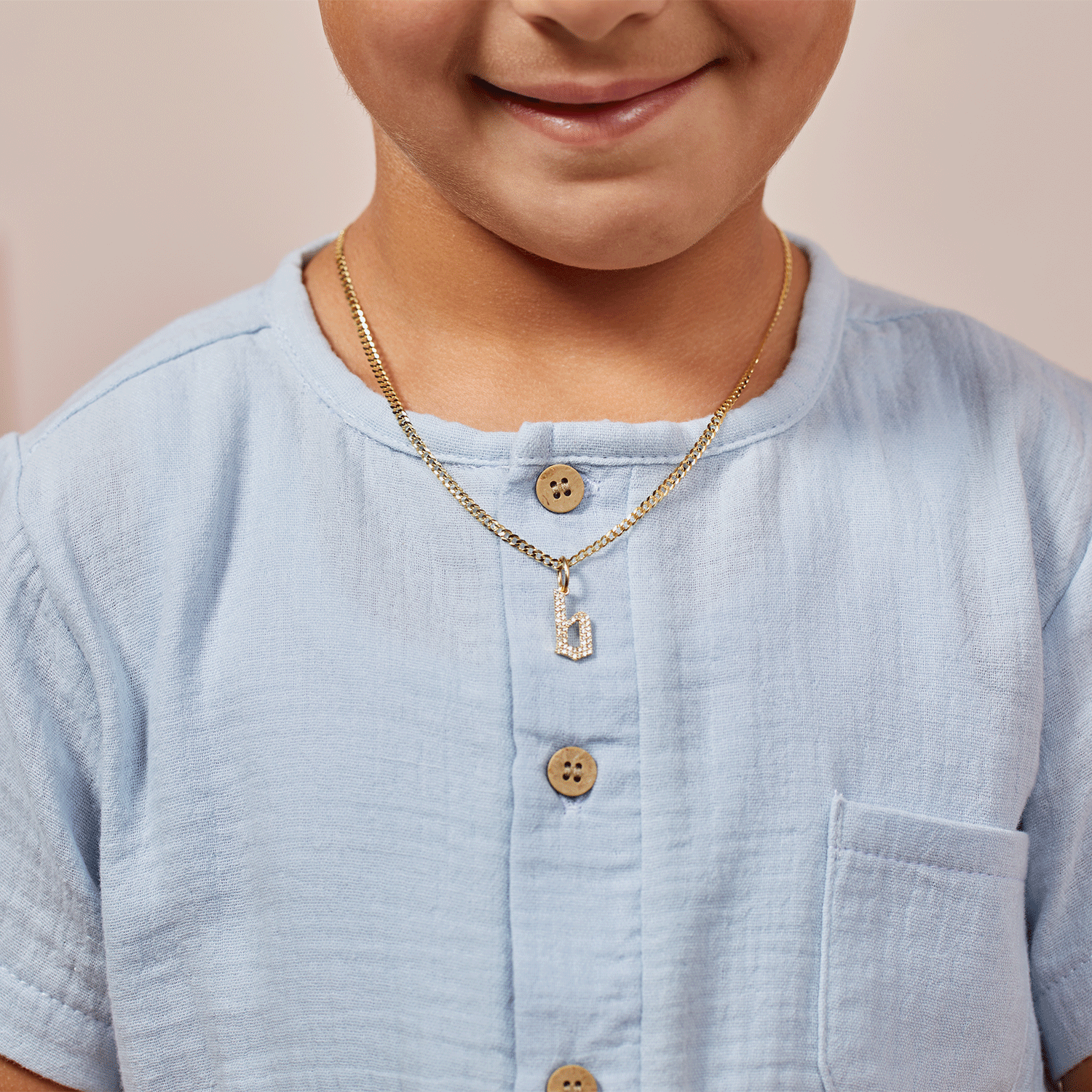 Kids Diamond Gothic Old English Charm A711007