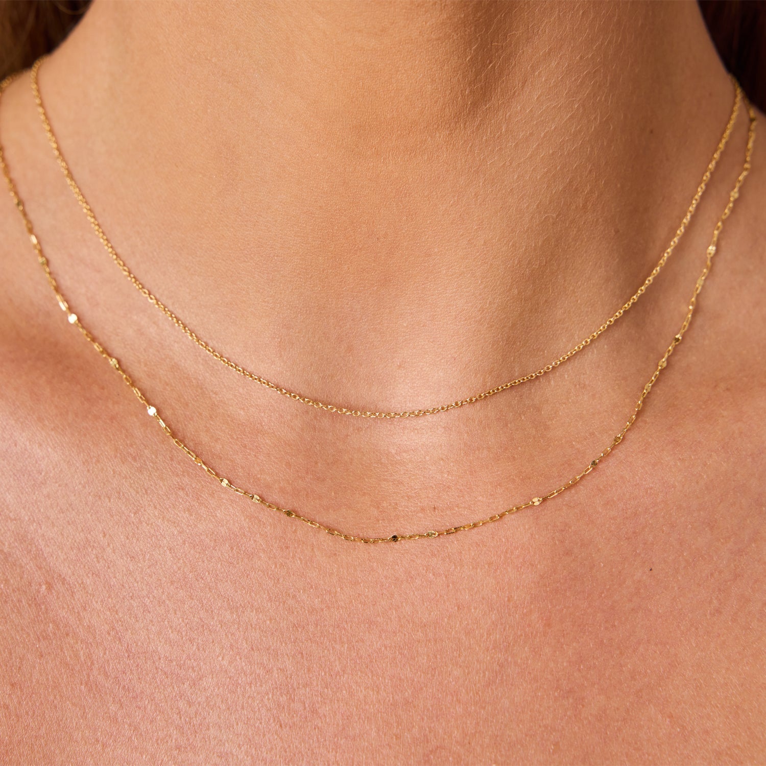 14K Gold Cable Chain Necklace I211346