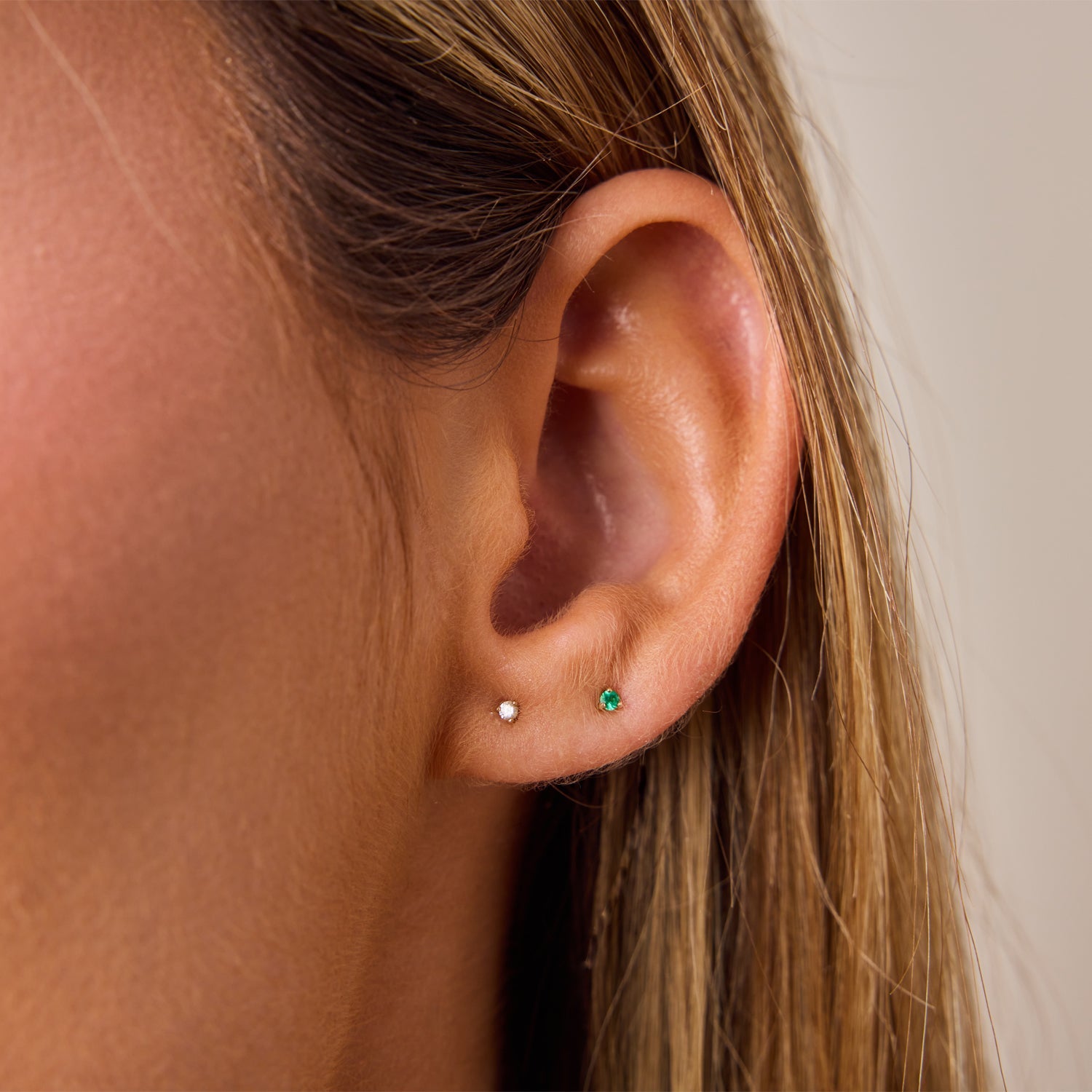 Tiny Diamond Studs S906
