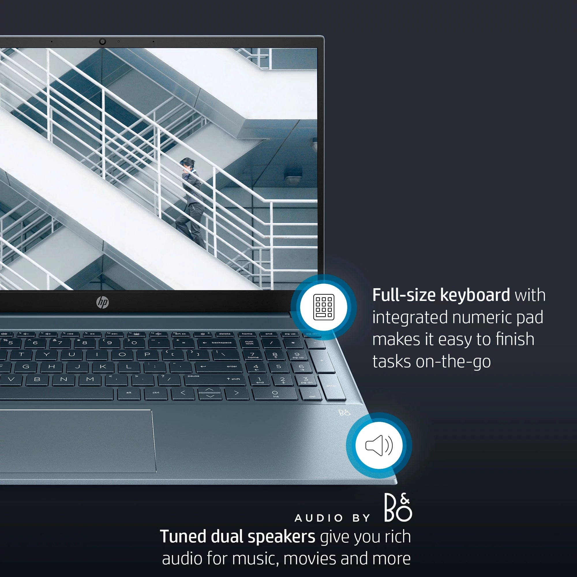 15.6" FHD Laptop, AMD Ryzen 5-5500U, 16GB RAM, 512GB SSD, Horizon Blue, Windows 11 S333045