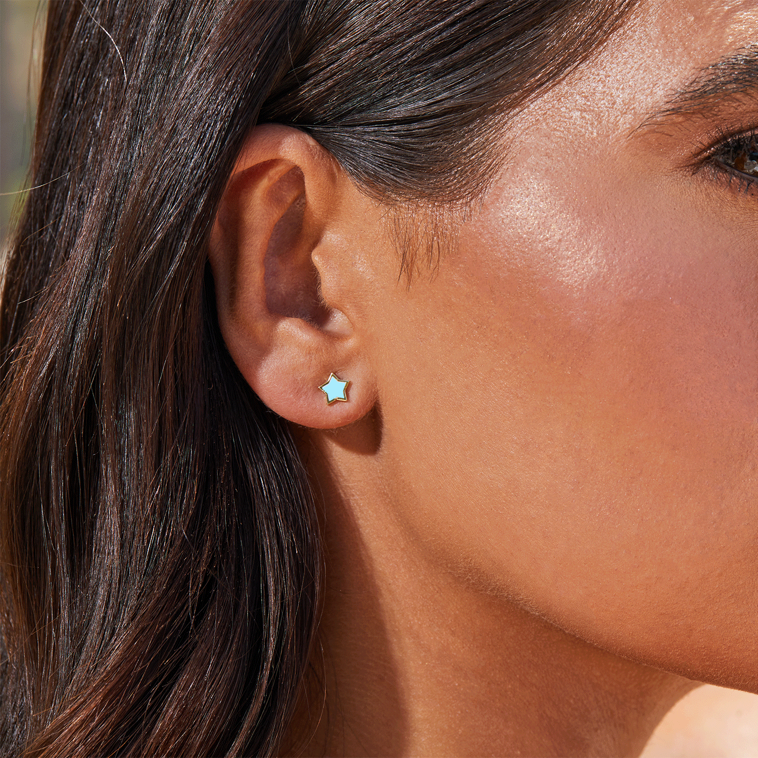 Enamel Stud Earrings K3207