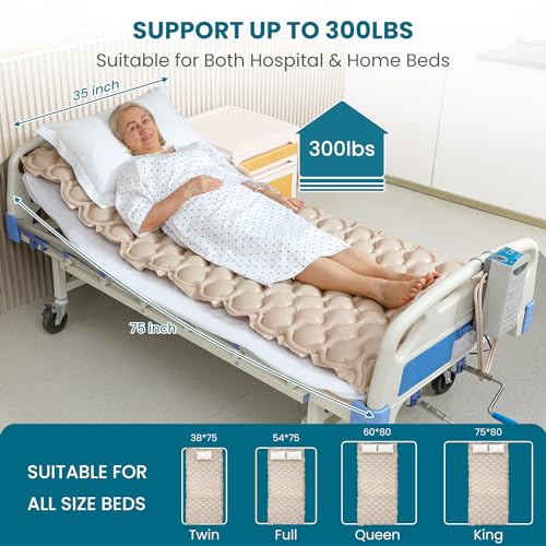 Alternating Air Pressure Mattress Topper with Waterproof Pump A43301