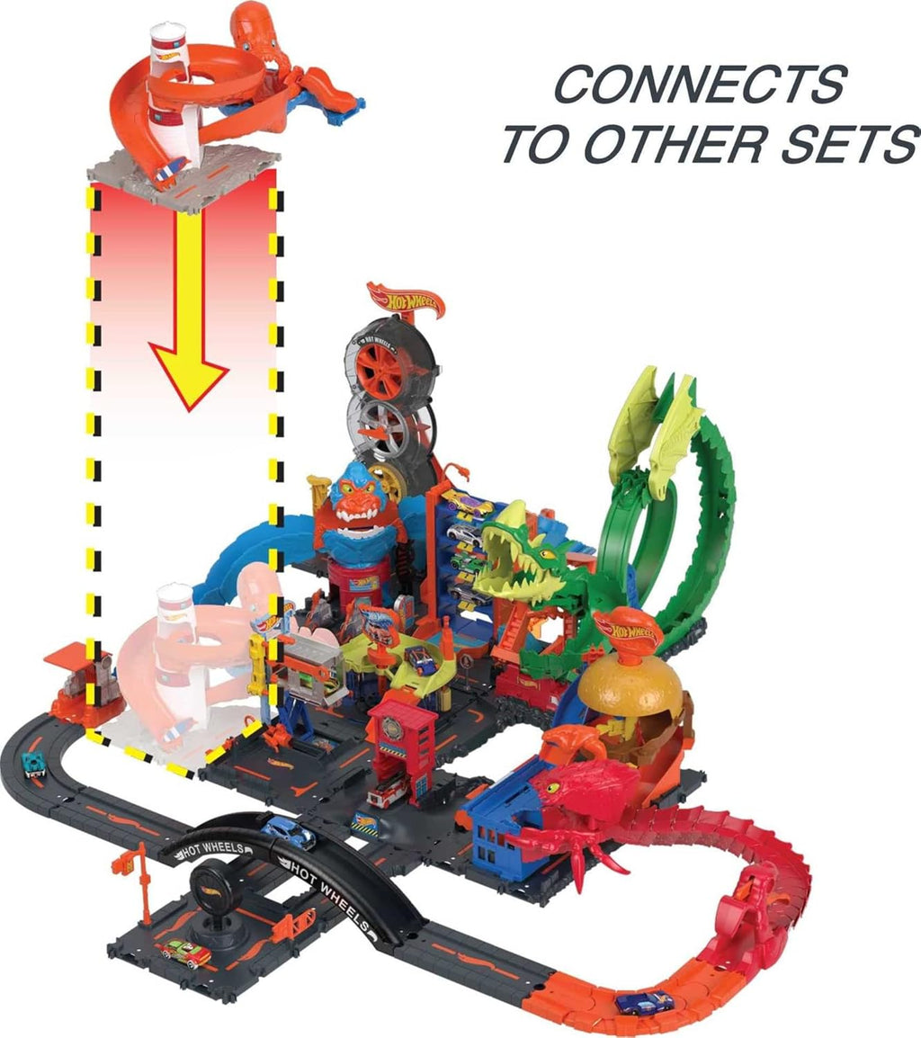 Hot Wheels Toy Car Track Set Playset & 1:64 Scale Vehicle Y23527