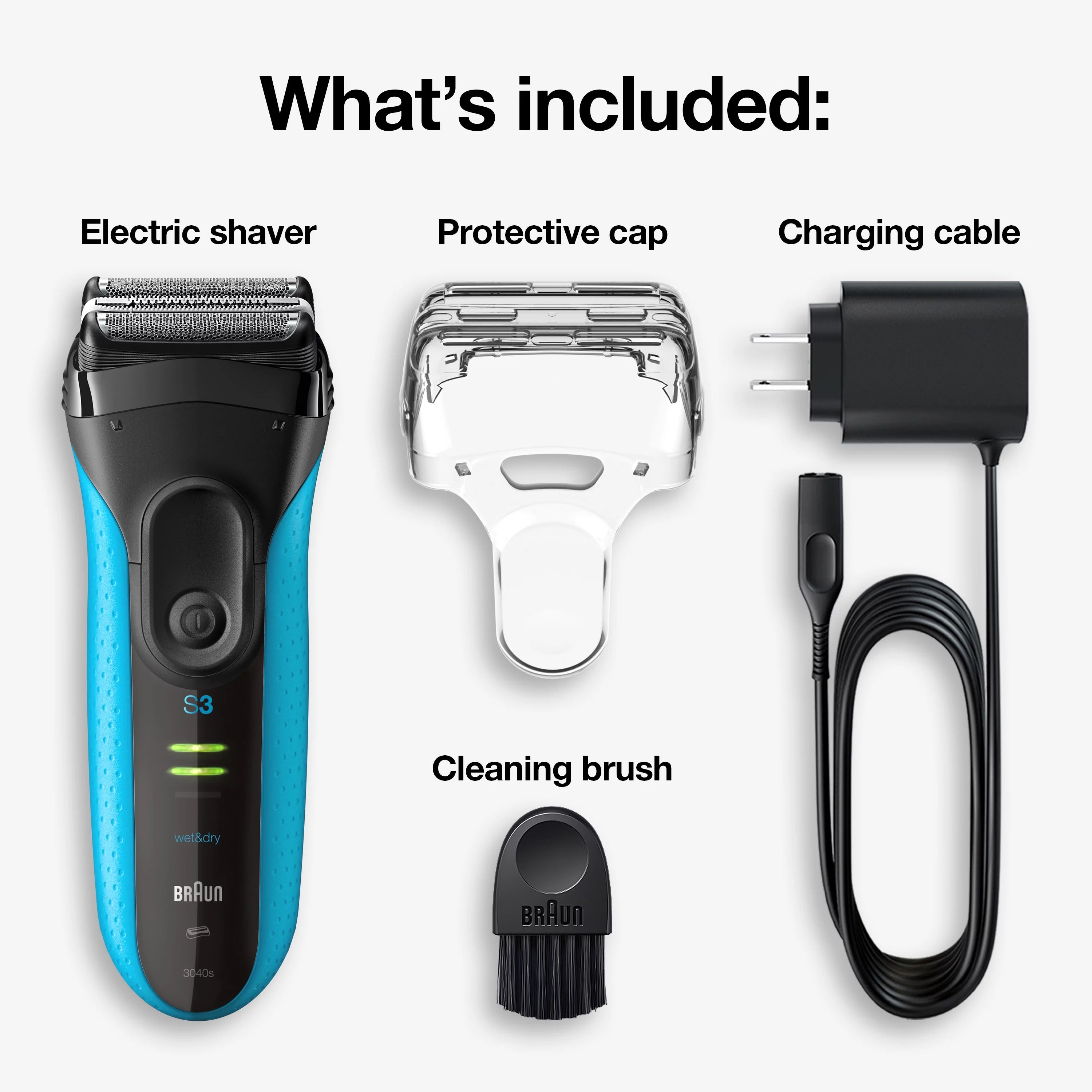 Rechargeable Wet Dry Electric Shaver with Precision Trimmer V645791