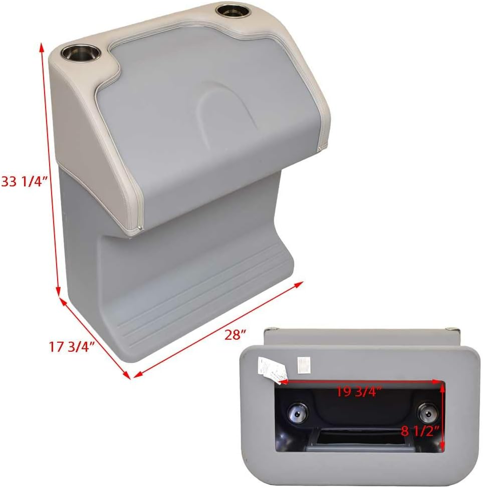 Gray Pontoon Boat Steering Console H5656