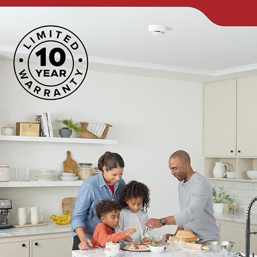 Hardwired Smoke Detector with 10-Year Battery Backup P301