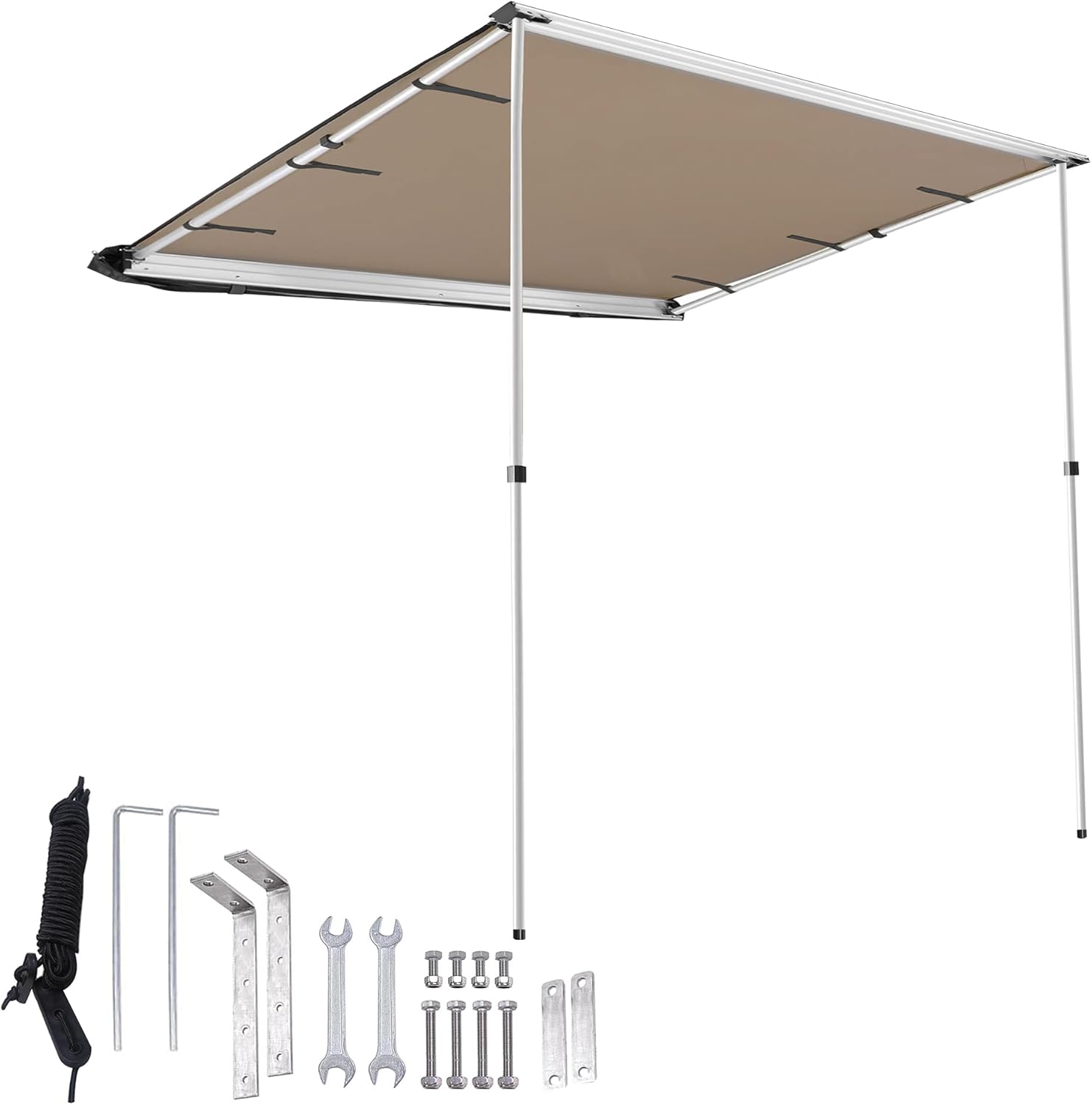 Side Awning 6.6x8.2ft Retractable Waterproof Shelter X17042