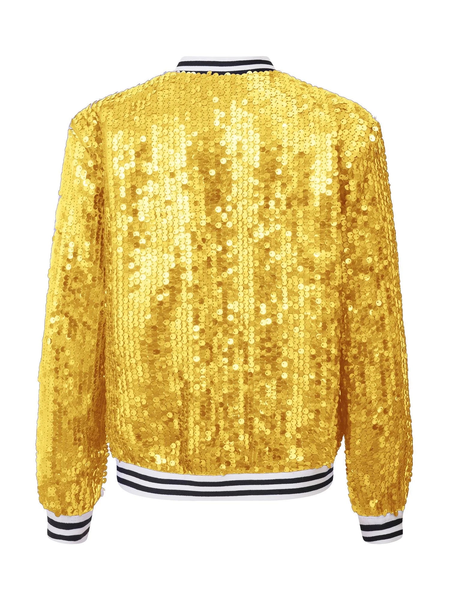 Gold 14 Girls Sparkle Bomber Flight Jacket J75921
