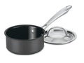 Black/Stainless Hard-Anodized Nonstick 1-Quart Saucepan with Cover A26286