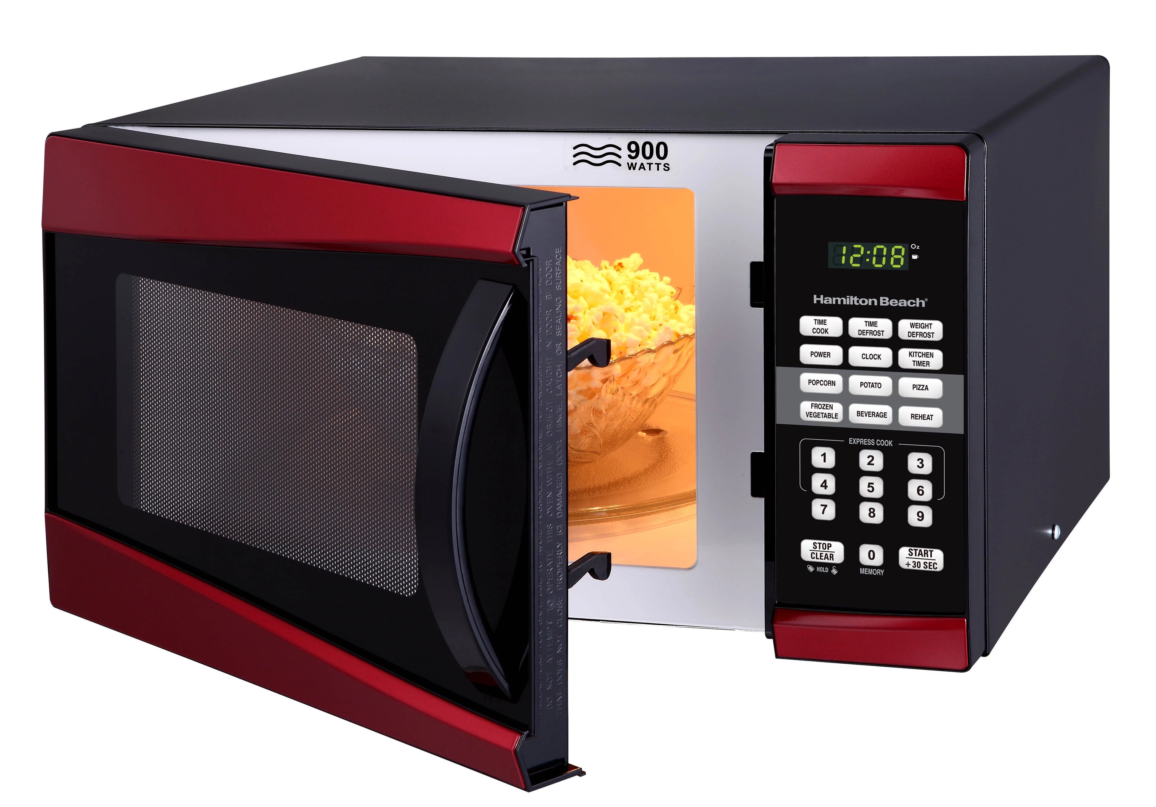 0.9 Cu. ft. 900W Red Microwave Oven C809