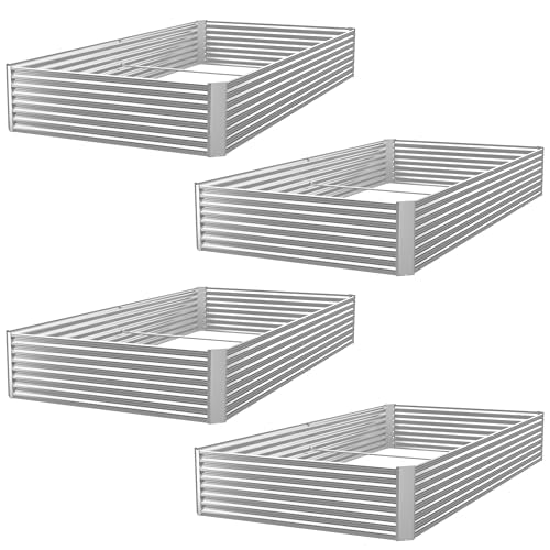 3 Pack Galvanized Steel Raised Garden Bed 36x18 inch J317