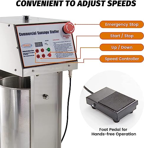 22LB Stainless Steel Electric Sausage Stuffer P784