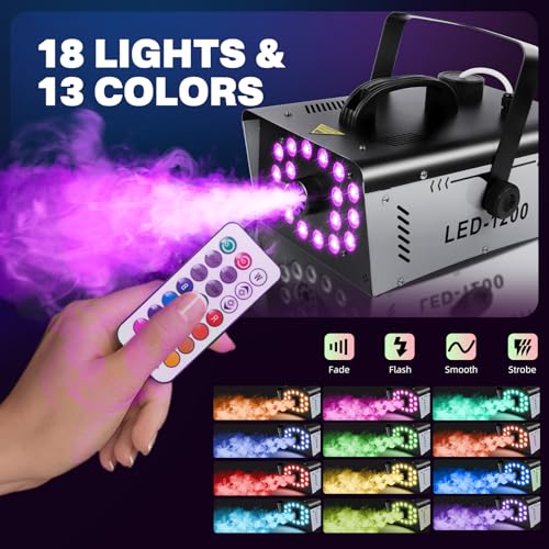1200W Fog Machine with 18 Lights Q9276