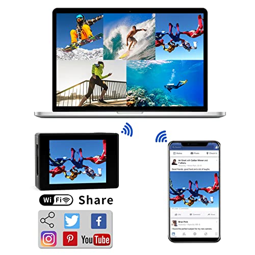 4K Action Camera with Dual Batteries and 32G SD Card N1188