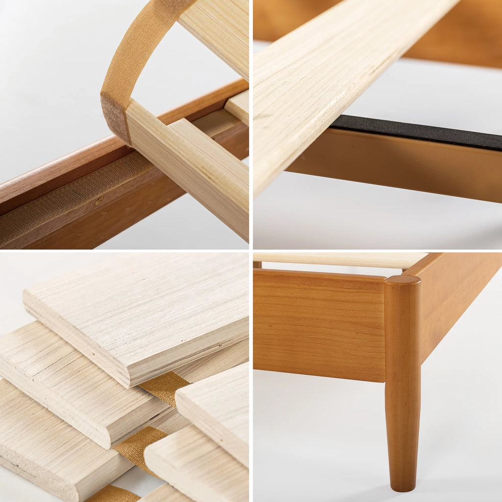 Full Wood Platform Bed Frame V8885