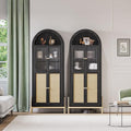 White Lotus 65.5 Inches Tall Storage Cabinet with Doors and Adjustable Shelves Q953