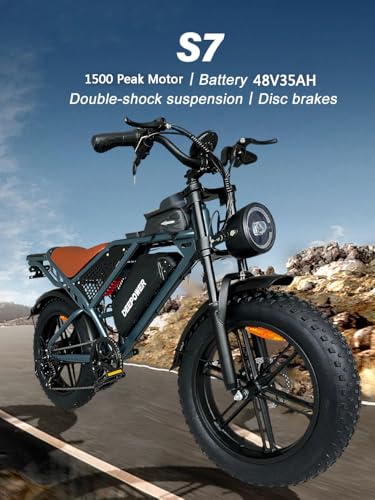 1500W Peak 20" Fat Tire Dual Suspension Electric Bike V117