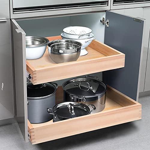 17”W x 21”D Soft Close Wood Drawer Storage Organizer S4832
