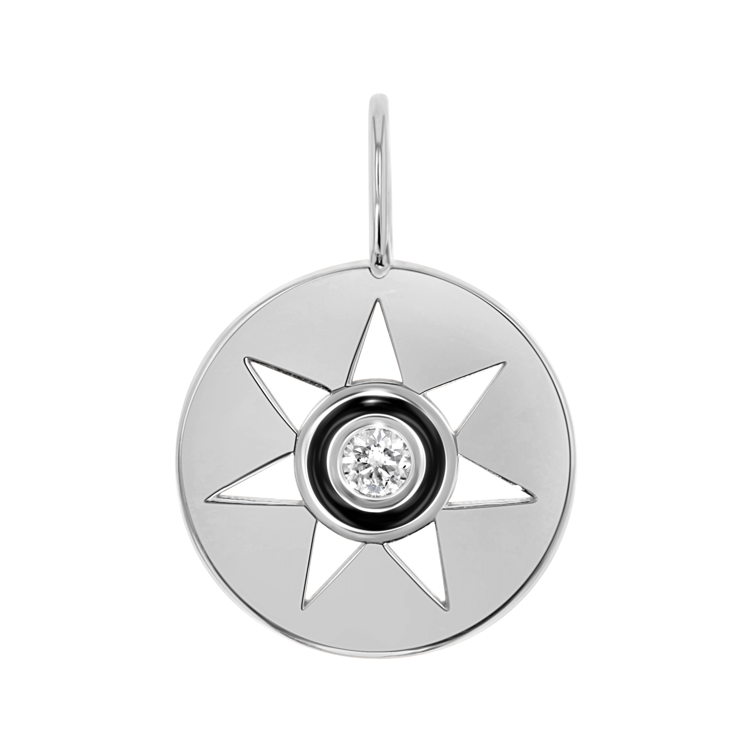 Enamel Sun Medallion Charm U8810