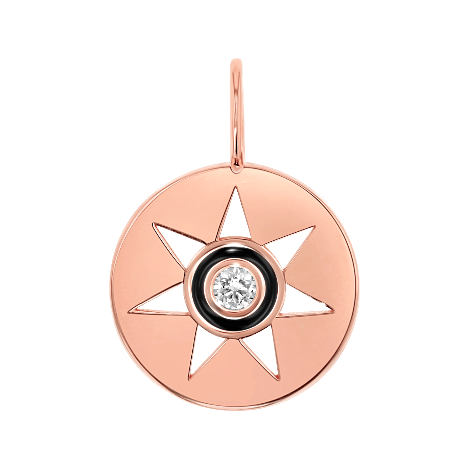 Enamel Sun Medallion Charm U8810