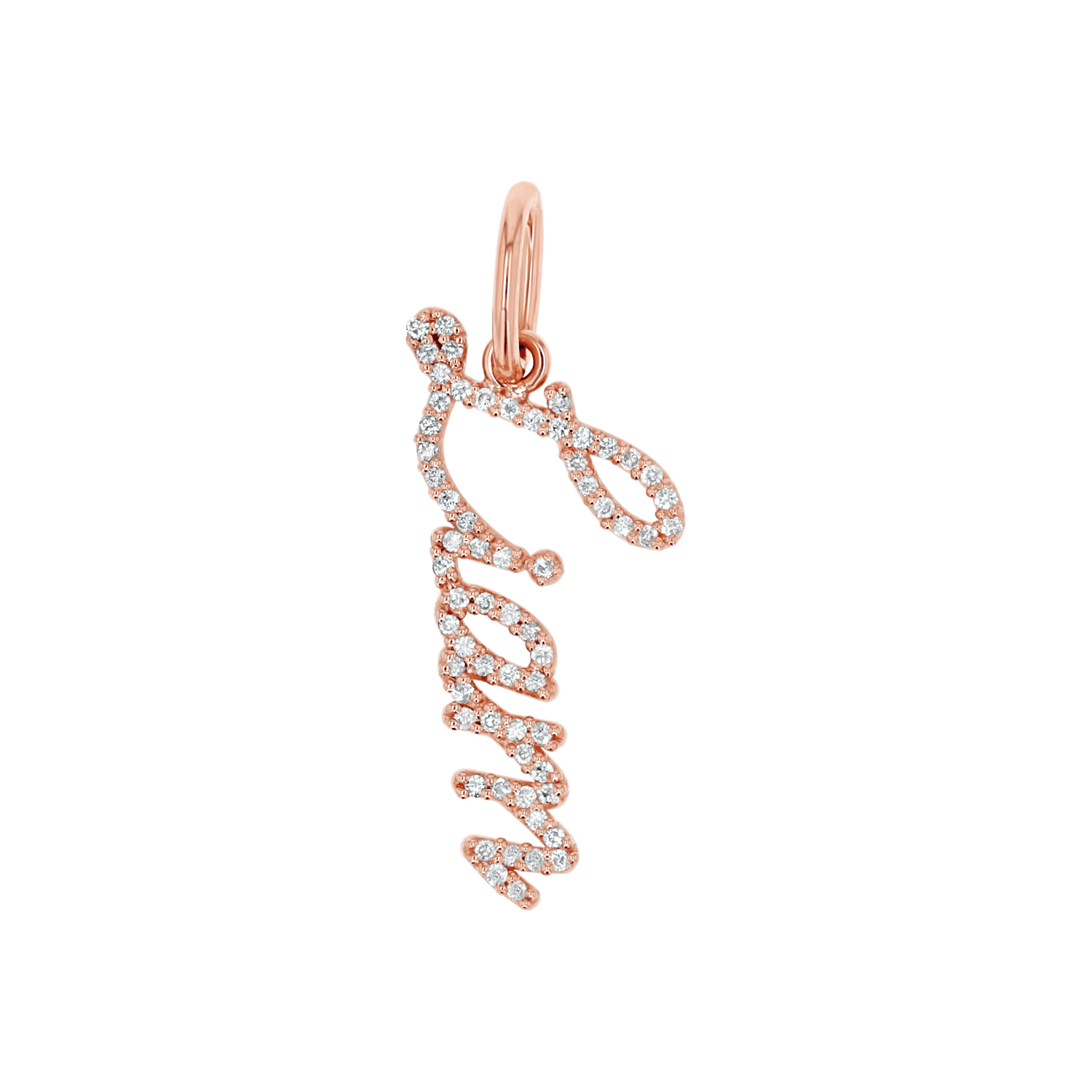 Diamond Script Name Charm S9730