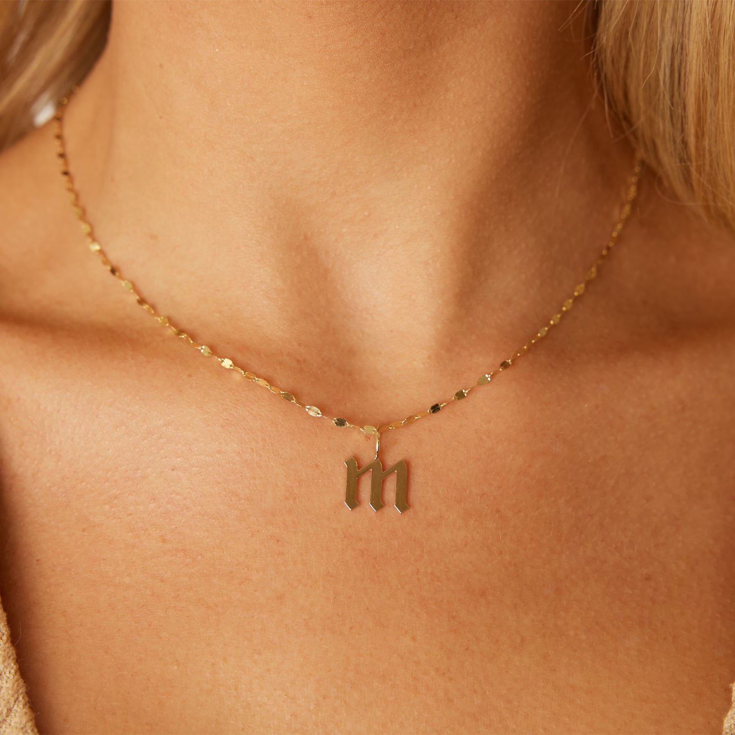 Gothic Old English Initial Letter Charm W17433