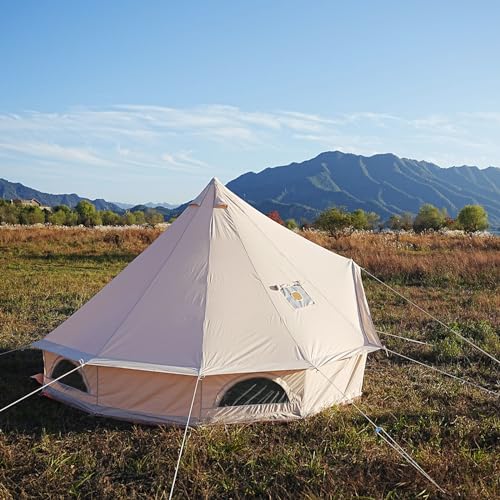 4 Seasons Breathable 100% Cotton Canvas Yurt Tent with Stove Jack E42969