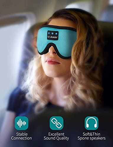 3D Sleep Mask Bluetooth Wireless Music Eye Mask with Ultra-Thin Stereo Speakers U886