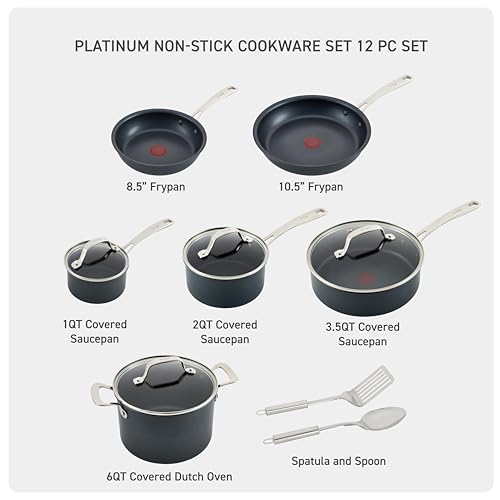 12 Piece Nonstick Cookware Set Black C390
