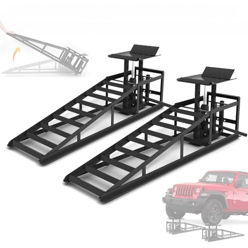 Black Heavy Duty Steel Car Ramps 2 Pack A8662