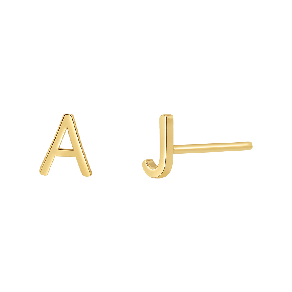 Solid Letter Studs F167