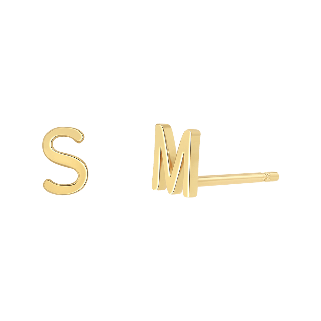 Solid Letter Studs F167