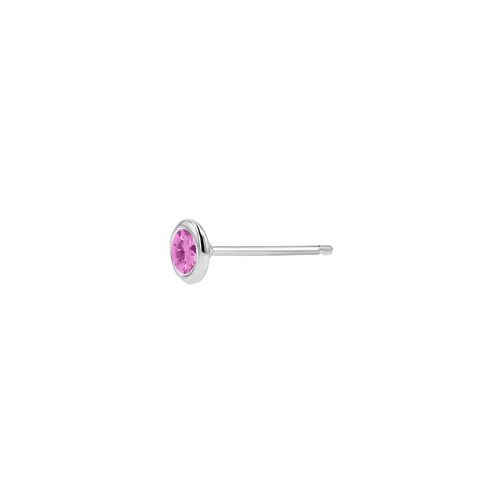 Gemstone Solitaire Bezel Stud Earrings U258294