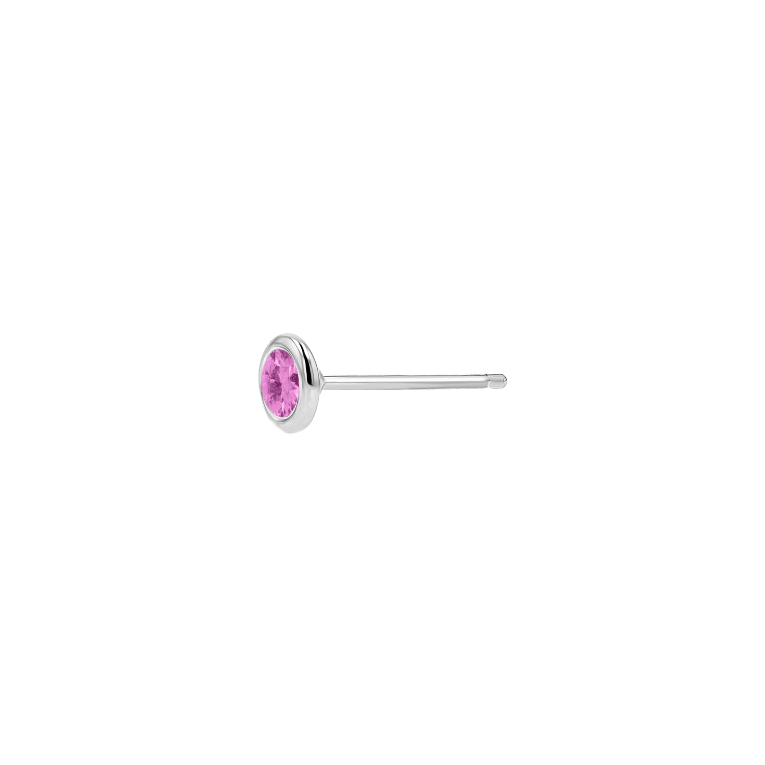 Gemstone Solitaire Bezel Stud Earrings U258294