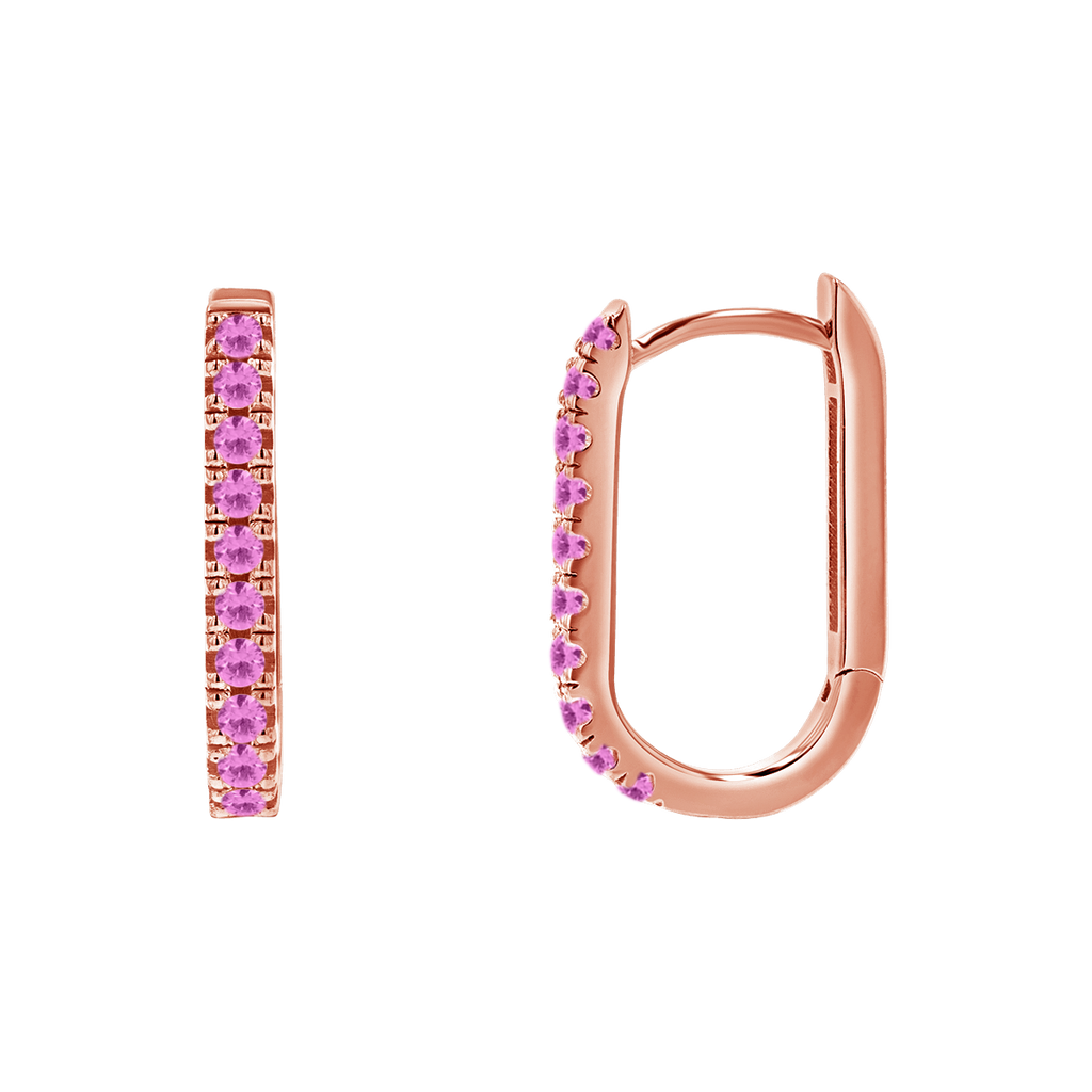 Paper Clip Huggie Earrings E5564